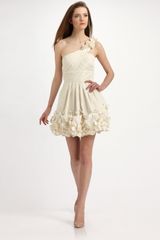 BCBGMAXAZRIA One-shoulder Taffeta Mini Dress