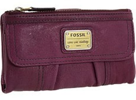 Fossil Emory Clutch Wallet in Purple | Lyst
