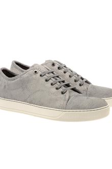 Lanvin Scale Effect Leather Trainers - Lyst