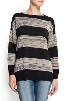 Mango Relaxed-fit Stripes Jumper - Lyst
