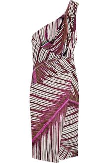Roberto Cavalli Printed Satin-jersey One-shoulder Dress - Lyst