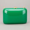 Rocio Leather Covered Wooden Clutch in Green - Lyst