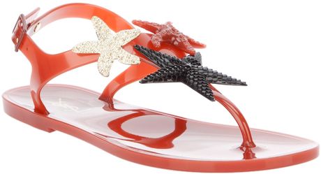 Yves Saint Laurent Flip Flop in Brown - Lyst