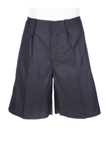 Yves Saint Laurent Flared Cotton Shorts with Front Pleat - Lyst
