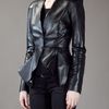 Alexander Mcqueen Structured Leather Blazer in Black - Lyst