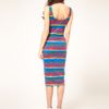 Asos Collection  Printed Vest Bodycon Dress in Multicolor (print) - Lyst
