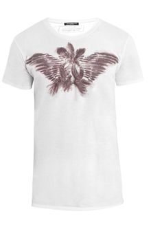 Balmain Feather-print T-shirt - Lyst