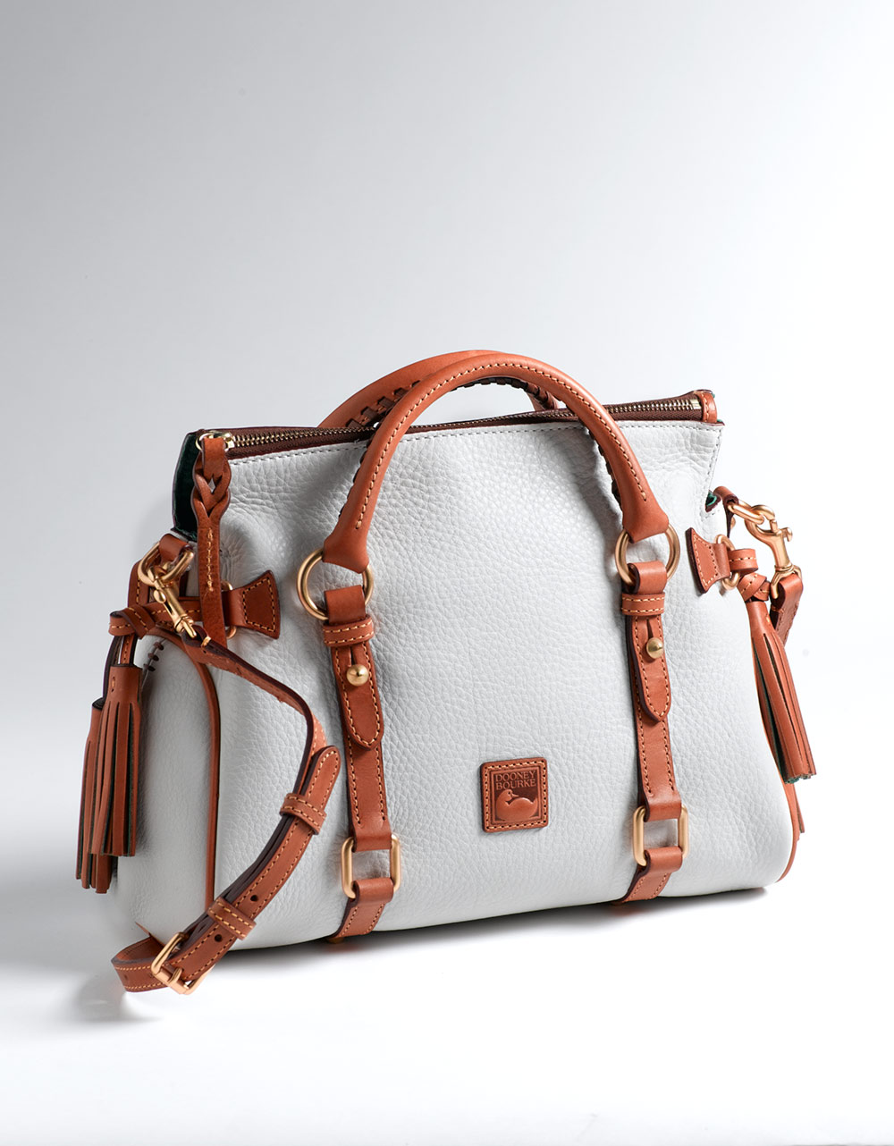 Dooney & Bourke Mini Satchel Handbag in White (white multi) Lyst