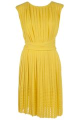 Giambattista Valli Perforated Pleated Dress