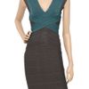 Hervé Léger ColorBlock Bandage Dress in Blue - Lyst