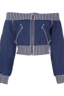 Jean Paul Gaultier Off The Shoulder Bomber Jacket - Lyst