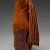 Jeffrey Campbell Prance Fringe Bootie in Brown (tan suede) - Lyst