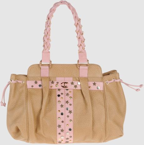 Just Cavalli Large Leather Bags in Brown (khaki) - Lyst