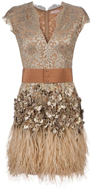 Matthew Williamson Feather and Crystal-embellished Dress - Lyst
