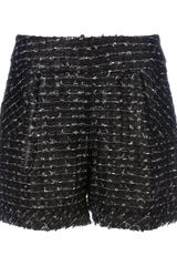 Oscar de la Renta Open-Knit Tweed Shorts