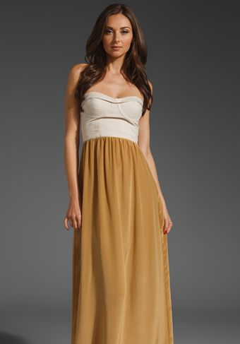 Paper Crown By Lauren Conrad Bora Bora Gown in Oatmeal with Mustard - Lyst