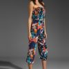 Plenty By Tracy Reese Strapless Jumpsuit in Multicolor (deep water wild floral) - Lyst