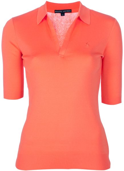 Ralph Lauren Black Label Polo Shirt in Orange - Lyst