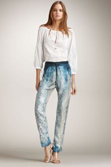 Roberto Cavalli Snake-print Pants - Lyst