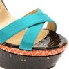 Rupert Sanderson Contrasting Platform Wedges in Blue (turqoise) - Lyst