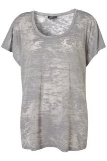 Topshop Short Sleeve Burn Out Tee - Lyst