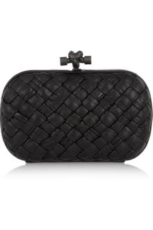 Bottega Veneta Intrecciato Leather Knot Clutch - Lyst