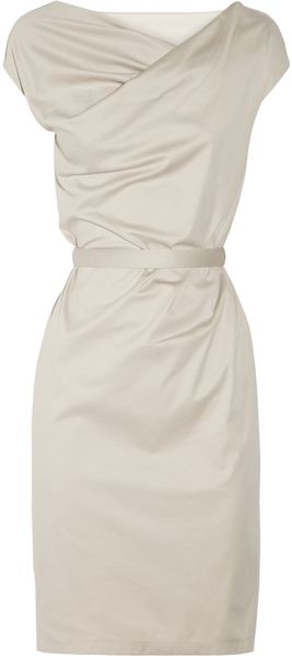 Jil Sander Tailored Stretch-cotton Dress - Lyst
