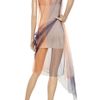 Jil Sander Colorblock Tulle Dress in Orange - Lyst