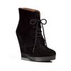 Kors By Michael Kors Black Suede Wedge Ankle Boots in Black
