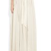 Lanvin Draped Satin Maxi Skirt in Beige (ivory) - Lyst