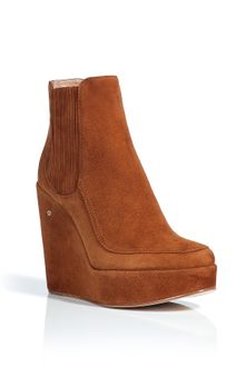Laurence Dacade Rust Suede Platform Booties - Lyst
