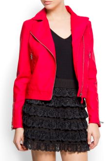 Mango Biker Jacket - Lyst