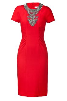 Matthew Williamson  Wool Dress with Bead Detail - Lyst
