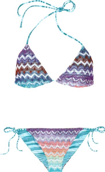 Missoni Cabras Reversible CrochetKnit Triangle Bikini in Multicolor (multicolored) - Lyst