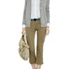 Miu Miu Cottonblend Twill Cropped Cargo Pants in Green - Lyst