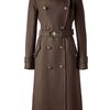 Roberto Cavalli Brown Double Breasted Long Coat with Belt in Brown - Lyst