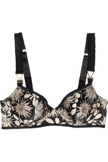 Stella McCartney Ilda Driving Printed Stretch Silk-satin Contour Bra - Lyst