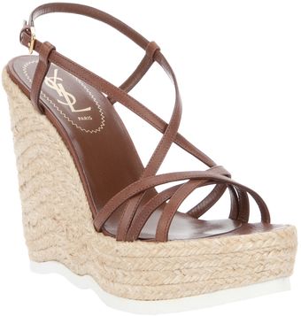 Yves Saint Laurent Large Wedge Sandal - Lyst