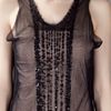 Ann Demeulemeester Sheer Dress in Black - Lyst