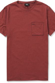 A.P.C. Striped Cotton T-shirt - Lyst