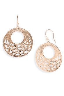 Argento Vivo Round Laser Cut Earrings - Lyst