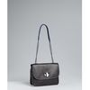 Bcbgmaxazria Black Pebbled Leather Chain Handle Shoulder Bag in Black - Lyst
