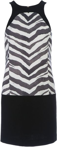 Emilio Pucci Zebra Print Dress in Black (zebra) - Lyst