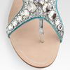 Miu Miu Glitter Metallic Leather and Suede Starfish Sandals in Blue - Lyst