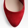 Miu Miu Suede Flareheel Platform Pumps in Red (cherry) - Lyst