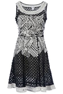Oscar de la Renta Embroidered Dress - Lyst
