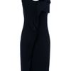 Oscar De La Renta Ruffle Detail Dress in Blue (navy) - Lyst