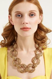 Oscar de la Renta Russian Gold Link Necklace - Lyst