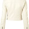 Topshop Clean Pu Biker Jacket in White (off white) - Lyst