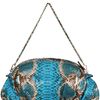 Zagliani New Greta Pyton Shoulder Bag in Blue (turquoise) - Lyst